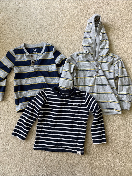 Carter's Other - Carter's and Gap Long-Sleeve Tees Trio 3T